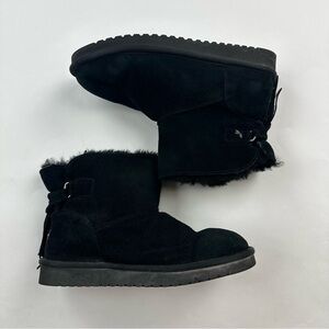 Kookaburra by UGG Black Suede Slip On Boots Size 9